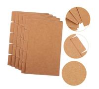Gatuida 20 ensembles Lot de Dindexeurs Papier Kraft Intercalaires pour Classeur avec Onglets Vierges Organisateurs Durables pour Cahiers et Documents Scolaires