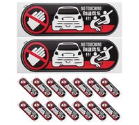 Gatuida 20 pièces Autocollants Voiture Do Not Touch My Car Décalques Avertissement Imperméables Résistants UV Stickers Drôles pour Pare-Brise Portières et Vitres Protection pour Véhicules