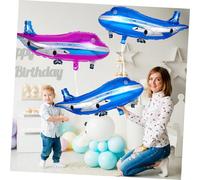 Gatuida 20 pièces Ballons Aluminium Avion Décoratifs Bleu et Rose pour Fête Anniversaire Thème Avion Garçon Fille Décoration Festive Résistante et Ludique