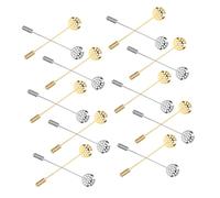 Gatuida 20 Pièces Broche Métallique à Plateau Rond Épingle Longue pour Artisanat Diy Accessoires Mariage et Tenue Professionnelle Lot Or et