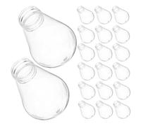 Gatuida 20 Pièces Cache de Protection D'ampoule en Plastique Transparent E27, Abat-jour Goutte D'eau pour Lampe Suspendue, Éclairage sans Éblouissement pour Chambre