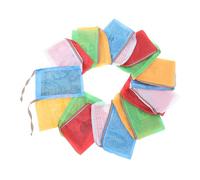 Gatuida 20 pièces Drapeaux de Prière Traditionnels Couleurs Vives Symboliques pour Décoration Extérieure et Lieux de Culte