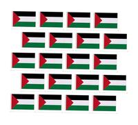 Gatuida 20 pièces Drapeaux Palestine à Main avec Bâton Plastique Petits Drapeaux Agitant Main pour Événements Sportifs et Décoration