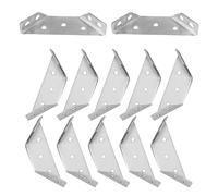Gatuida 20 Pièces Équerre d'angle en Acier Inoxydable Argenté, Support Multifonction Antirouille pour Meubles, Fixation Stable Outils D'installation Inclus