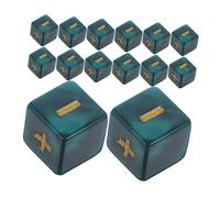 Gatuida 20 pièces Jeu de Dés Éducatifs Arithmétiques Dés pour Signes Plus et Moins Matériel pour Apprentissage des Mathématiques et Jeux Classe Vert Nacré