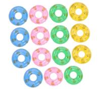 Gatuida 20 Pièces Lot de Mini Bouées Rondes Flottantes PP Jouets Décoratifs pour Maison de Poupée Accessoires Photo Créatifs pour Fêtes et Garçon Fille Couleur Aléatoire