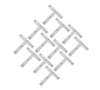 Gatuida 20 pièces Lot Équerres T Acier Inoxydable Plaques Assemblage Renforcées pour Réparation Meubles et Renfort Angle Droit