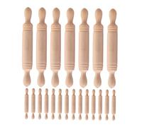 Gatuida 20 pièces Mini à Pâtisserie Bois Petits à Pâte pour Garçon Fille Accessoires Miniatures pour Maison de Poupée Jouets de Cuisine et Décorations de Scène