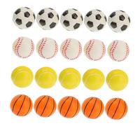Gatuida 20 pièces Mini Balles de Sport Mousse Élastique Football Baseball Tennis Basketball Soulagement Stress Anti-Stress pour Adultes