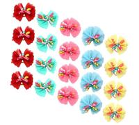 Gatuida 20 Pièces Nœuds pour Chiens Lot de Bandeaux Décoratifs Coiffes De Fête Style Halloween Accessoire pour Toilettage