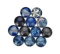 Gatuida 20 pièces Patch Verre à Motif National Accessoires Créatifs pour Fabrication de Bijoux DIY Patches Ronds à Dos Plat Couleurs Mixtes pour Pendentifs Boucles Oreilles et Décorations