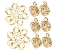 Gatuida 20 pièces Perles Tube Cuivre DIY Entretoises Métal Doré avec Boucle Charmes Suspendus pour Bracelets et Colliers Accessoires Bijou Polyvalents