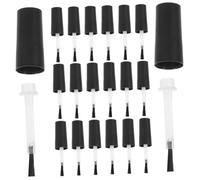 Gatuida 20 pièces Pinceaux de Remplacement pour Bouteille de Vernis à Brosse Liquide Douce Artificielle Adaptée Aux Flacons Vides de Vernis et Gel avec Couvercles Noirs