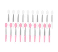 Gatuida 20 pièces Pinceaux Lèvres Silicone Miniatures Souples pour Maquillage Précis Outils Beauté Portables Blanc et Rose Kit Professionnel pour Application à Lèvres