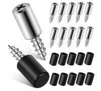 Gatuida 20 pièces Support Étagère Auto-taraudeuse Fer avec Manchon Antidérapant Lot de Taquets Réglables pour Armoire et Bibliothèque Fixation Robuste pour Étagères Modulables