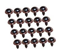 Gatuida 20 pièces Yeux de Sécurité Plastique Foncé pour Peluches Amigurumi et Poupées Yeux Crochet pour Animaux avec Rondelles Couleur Peluche pour Projets Artisanaux