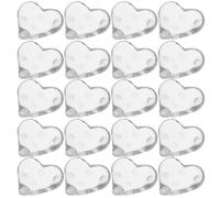 Gatuida 20 Plaques de Couleur pour Ongles en Verre Nuanciers de Vernis à Ongles en Verre Cœur 20 Pcs Organisation du Vernis Pièce Décorative pour Salons de Manucure et Usage Domestique