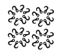 Gatuida 200 Pièces S-Shape Plastic Rope Hooks for Camping Tent Windproof Canopy Attachments PP Material for Outdoor Travel Backpacking