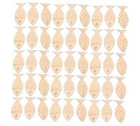 Gatuida 200 Pièces Wooden Fish Wall Hanging Decor Natural Wood Coastal Nautical Beach Ornament Mediterranean Style Diy Paintable Craft For Home And Commercial Spaces