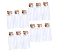 Gatuida 20pièces Bouteilles Verre avec Couvercle Bouteille à Souhaits Transparente pour Conserver Messages Ou Petits Objets