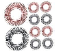 Gatuida 20pièces -tête Peigne Circulaire Plastique Souple Lot De Accessoires Cheveux Extensibles Pour Femme Design Années Avec Dents