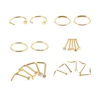 Gatuida 21Pièces Piercing à Nez Acier Inoxydable pour Anneaux et Goujons Métalliques Élégants Accessoires de Mode