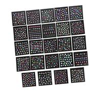 Gatuida 24 feuilles Stickers Ongles Fluorescents Autocollants Manucure Décoration Nail Party Lumineux Autoadhésifs pour Fête Nuit