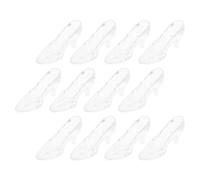 Gatuida 24 Pièces Décorations Transparentes en Cristal Miniatures Chaussures Princesse Cendrillon Haut Talon 3 CM pour Décoration Intérieure Bureau et Présents