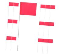 Gatuida 24 pièces Drapeaux de Marquage Industriels Rouges PVC avec Piquets Inox pour Réseaux Souterrains Aménagement Paysager Topographie et Délimitation Animaux