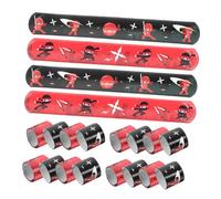 Gatuida 24 pièces Lot de Bracelets Ninja à Claquer PVC Résistants Accessoires de Fête Garçon Fille Décoration Créative Slap Bands Party Favors