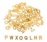 Gatuida 240 perles dorées en forme de lettres, perles alphabet en | Assortiment de perles pour loisirs créatifs, enfilage à trous droits, légères, idéales pour la confection de