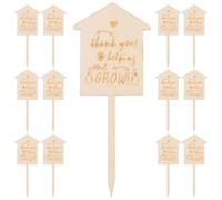 Gatuida 25 pièces Étiquettes de Plantes Bambou Résistantes pour Jardin Marqueurs Écrits pour Herbes Fleurs Succulentes Cartes Merci pour Enseignants Accessoires Durables pour Potager