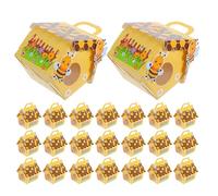 Gatuida 25pièces Boîtes à Dragées Abeille Papier Kraft Boîtes Cadeaux Nid Abeille Contenants pour Bonbons et Friandises pour Fête Printanière Sachets de Friandises pour Pâques