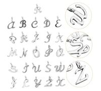 Gatuida 26 pièces Breloques Lettres Anglaises Métal pour Bracelets et Colliers Charms DIY Fabrication Bijoux Pendentifs Alphabet Alliage de Zinc Compact pour Créations Personnalisées