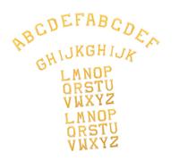 Gatuida 26 pièces Écussons Thermocollants Lettres Anglais Ensemble de Patches Décoratifs pour Vêtements DIY Appliques pour Réparation et Embellissement de Shirts Jeans Sacs et Chapeaux