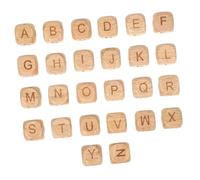 Gatuida 260 Pièces Perles de Hêtre Alphabet Lettres Carrées pour Bracelet Collier DIY Artisanat Créatif Accessoires