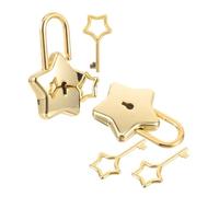 Gatuida 2ensembles Mini Cadenas Étoile à Clé Lot Pour Carnet Et Agenda Verrou De Confidentialité Compact Et Doré Pour Bureau Voyages