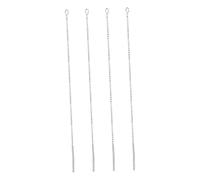 Gatuida 2paires Fils Oreille Longs Enfile-boucles Oreilles Accessoires Diy Argent