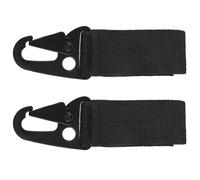 Gatuida 2pcs Boucle Métal pour Ceinture Mousqueton Noir, Crochet Multifonction en Nylon pour Activités de Plein Air et Camping