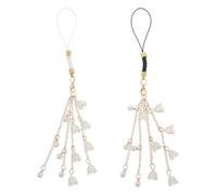 Gatuida 2pièces Breloques pour Téléphone Portable Perles Pendentifs Floraux Décoratifs pour Coque de Téléphone Dragonne avec Jolie Breloque Fleurs