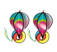 Gatuida 2pièces Décoration Jardin Montgolfière Moulin à Vent Spirale Résistante Aux Intempéries pour Extérieur Ornement Suspendu Coloré Rotation Dynamique pour Patio Et Fête