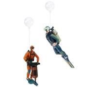 Gatuida 2pièces Décoration Plongeur Flottant Plastique Figurines pour Aquarium Accessoire Décoration Eau Doigt