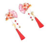Gatuida 2pièces Épingle à Cheveux Pour Femme Éventail Style Japonais Lot De Barrettes Pour Coiffure De Filles Accessoire De Costume