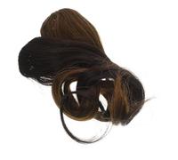 Gatuida 2pièces Fringes Bouclées Artificielles pour Perruque Longue Lot de Postiches Frange Foncé Marron Accessoires Cheveux