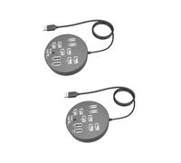 Gatuida 2pièces Hub USB Ports Rallonge USB Multi-Port pour Clavier Souris Disques Durs avec Surtension pour Bureau Et Voyage