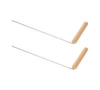 Gatuida 2Pièces Kit de Tiges de Radiesthésie Cuivre avec Poignée Bois pour Divination Exploration de Eau et Prospecting de Or Outils de Divination et Portables