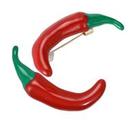 Gatuida 2pièces Lot de Broches Piment Émaillées Broches Végétales Forme de Piment Accessoires Décoratifs pour Vêtements et Sacs