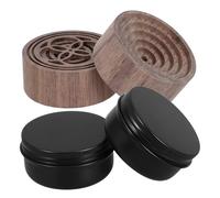Gatuida 2pièces Lot de Diffuseurs Huiles Essentielles Bois Petit Rond Aromathérapie Maison Bureau Voiture Salle Yoga Spa Coffret Aluminium
