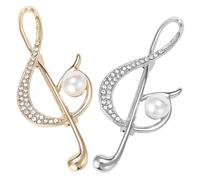 Gatuida 2pièces Lot de Épingles à Note de Musique Broches de Mode pour Femmes Ornements à Piquer