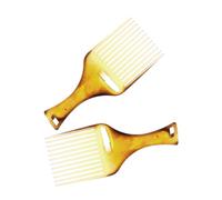 Gatuida 2pièces Lot De Peignes à Cheveux Afro à Dents Larges Démêlants Pour Cheveux Bouclés Peigne De Coiffage Plastique